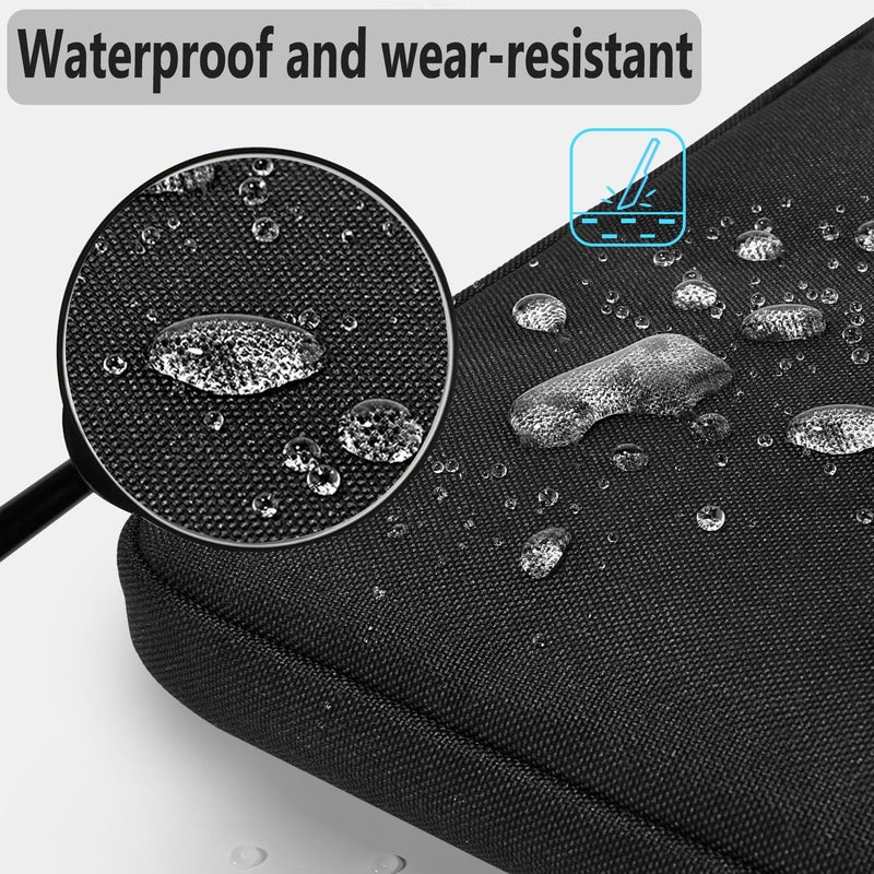 هسيوك حقيبة كتف للكمبيوتر المحمول Hseok مقاس 13 13.3 مقاس 14 بوصة متوافقة مع جهاز MacBook Pro 14 2023-2021 M1 M2 MacBook Air/pro 13-13.3 بوصة والأكثر شعبية 13-14 حقيبة كمبيوتر محمول مقاومة للانسكاب باللون الأسود - Image 3
